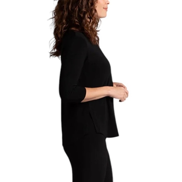 Sympli Go To Classic T Relax 3/4 Sleeve Top Black Size 6 - Picture 3 of 8